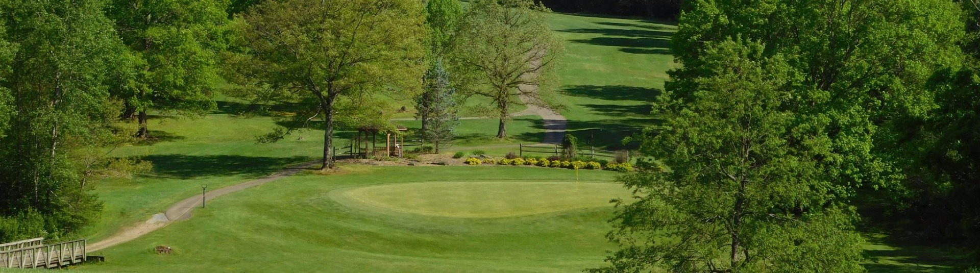 view of golf course green